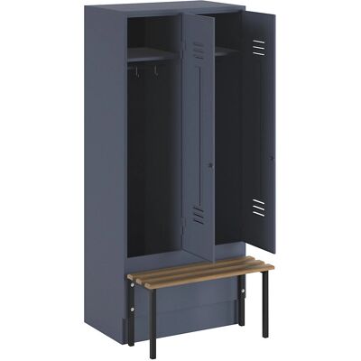 Armadio Wolf con Mensola - Acciaio, Grigio Azzurro RAL 7031 - Armadio Armadio Wolf con Mensola - Acciaio, Grigio Azzurro RAL 7031 - Armadio