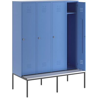 Armadio Azzurro Chiaro con Banca - Armadio Armadio Azzurro Chiaro con Banca - Armadio