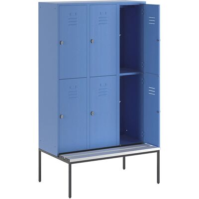 Armadio Wolf - Altezza media, 6 scomparti, blu Armadio Wolf - Altezza media, 6 scomparti, blu