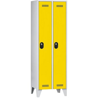 Armario guardarropa Wolf - Gris claro / Amarillo zinc - 2 secciones Armario guardarropa Wolf - Gris claro / Amarillo zinc - 2 secciones