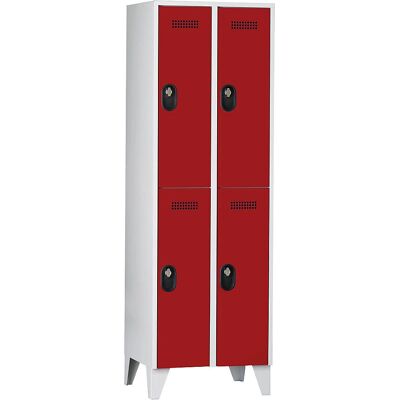 Wolf Kleiderschrank - Grau, 820mm Fächer, Stahl Wolf Kleiderschrank - Grau, 820mm Fächer, Stahl