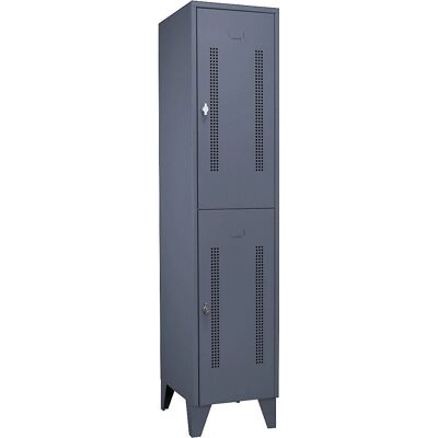 Wolf Stahlschrank mit halben Fächern - Metallschrank Wolf Stahlschrank mit halben Fächern - Metallschrank
