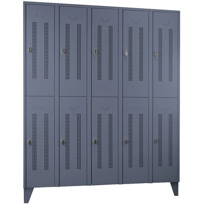 Armadio in Acciaio Wolf con Piedi - 10 Compartimenti - Varie Dimensioni e Colori Armadio in Acciaio Wolf con Piedi - 10 Compartimenti - Varie Dimensioni e Colori