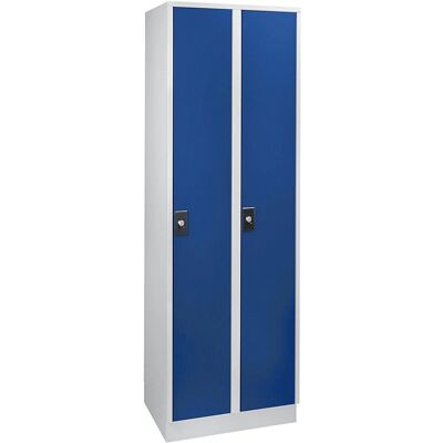 Armadio Wolf - Grigio Chiaro / Zaffiro - 2 Compartimenti, 300mm di larghezza Armadio Wolf - Grigio Chiaro / Zaffiro - 2 Compartimenti, 300mm di larghezza