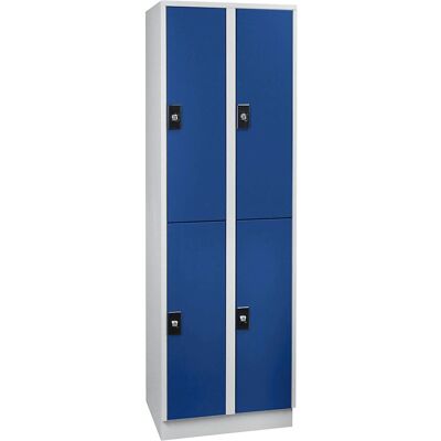 Wolf Kleiderschrank - 4 Fächer, Stahl, 600mm breit Wolf Kleiderschrank - 4 Fächer, Stahl, 600mm breit
