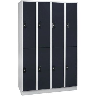 Wolf Armadio guardaroba, 8 scomparti, grigio chiaro / grigio antracite - Armadio Wolf Armadio guardaroba, 8 scomparti, grigio chiaro / grigio antracite - Armadio