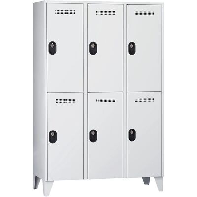 Wolf Armadio guardaroba - Altezza 820mm x Larghezza 1200mm x Profondità 500mm - Grigio chiaro Wolf Armadio guardaroba - Altezza 820mm x Larghezza 1200mm x Profondità 500mm - Grigio chiaro