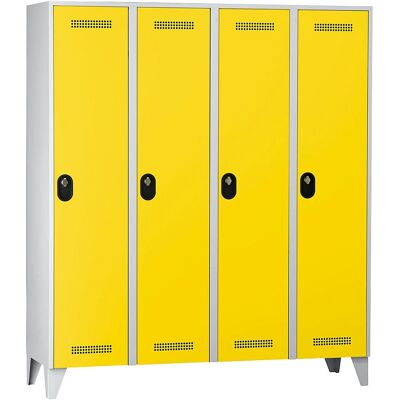 Armadio Wolf - Grigio Chiaro, 1700mm, 4 Compartimenti - Armadio Armadio Wolf - Grigio Chiaro, 1700mm, 4 Compartimenti - Armadio