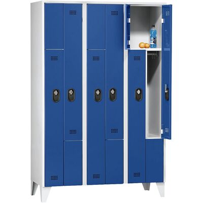 Armadio guardaroba Wolf Serie Z - Grigio chiaro / Blu genziana - 1850x1200x500mm Armadio guardaroba Wolf Serie Z - Grigio chiaro / Blu genziana - 1850x1200x500mm