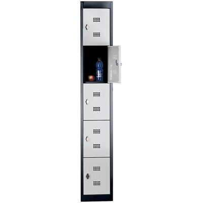 Wolf Stahl-Schrank - 5 Fächer - Schließfachtyp Wolf Stahl-Schrank - 5 Fächer - Schließfachtyp