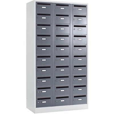 Wolf Postfächerschrank - 30 Fächer - Anthrazit - Brief Typ Wolf Postfächerschrank - 30 Fächer - Anthrazit - Brief Typ