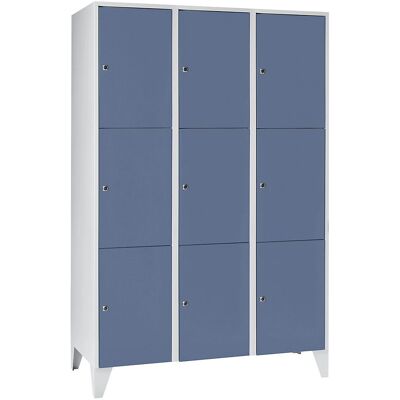 Wolf Lagerregal - 3 Module, 9 Fächer, Blau Taube - Aufbewahrungsschrank Wolf Lagerregal - 3 Module, 9 Fächer, Blau Taube - Aufbewahrungsschrank