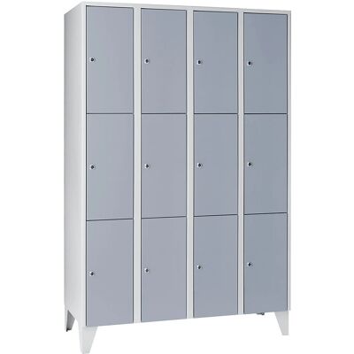 Wolf Verschließbarer Schrank - Stahl, 12 Fächer, 4 Module Wolf Verschließbarer Schrank - Stahl, 12 Fächer, 4 Module