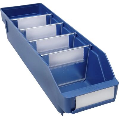 STEMO Blaue Stoßfeste Regalkiste - 400x118x95mm STEMO Blaue Stoßfeste Regalkiste - 400x118x95mm