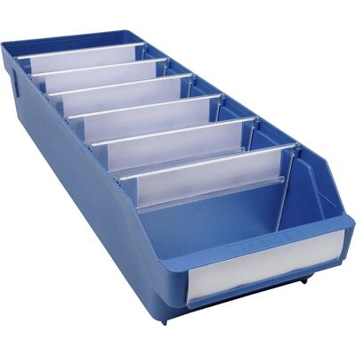 STEMO Blaue Stoßfeste Polypropylen-Regalkiste - 500x180x110mm STEMO Blaue Stoßfeste Polypropylen-Regalkiste - 500x180x110mm
