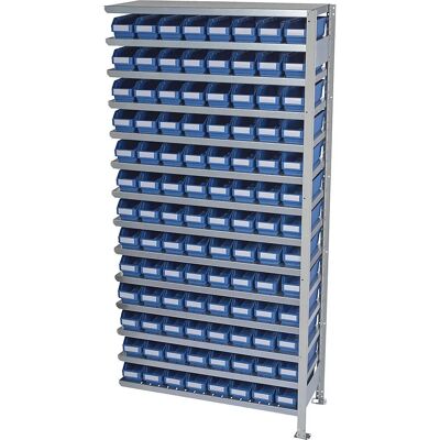 STEMO Verstellbares Regal mit Boxen - 2100 mm - Blau STEMO Verstellbares Regal mit Boxen - 2100 mm - Blau