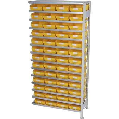 STEMO Modulares Regal - 52 Gelbe Boxen - 2100mm Hoch STEMO Modulares Regal - 52 Gelbe Boxen - 2100mm Hoch