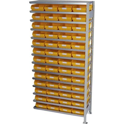 STEMO Verstellbares Regal mit Boxen - Erweiterung, 2100mm, Gelb STEMO Verstellbares Regal mit Boxen - Erweiterung, 2100mm, Gelb