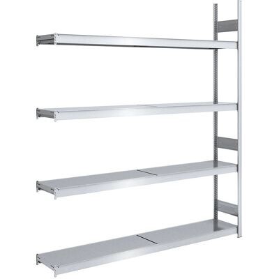 Hofe Verstellbare Galvanisierte Regale - 4 Stahlböden - 2500mm H Hofe Verstellbare Galvanisierte Regale - 4 Stahlböden - 2500mm H