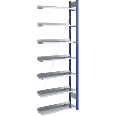 hofe Stahl-Aktenregal - 2350mm hoch, 750x300mm, erweiterbar, Blau/Grau hofe Stahl-Aktenregal - 2350mm hoch, 750x300mm, erweiterbar, Blau/Grau