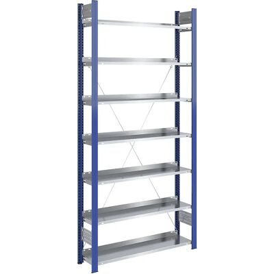 Hofe Stahl-Aktenregal - Basic, 2350mm, Blau RAL 5010 Hofe Stahl-Aktenregal - Basic, 2350mm, Blau RAL 5010