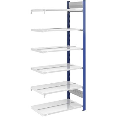 hofe Doppelseitiges 2000mm Stahlregal - Blau/Grau hofe Doppelseitiges 2000mm Stahlregal - Blau/Grau