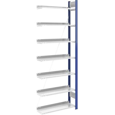 Scaffale estensibile in acciaio blu/grigio - 2350mm Scaffale estensibile in acciaio blu/grigio - 2350mm