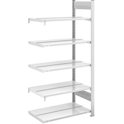 Scaffale archivio grigio chiaro RAL 7035, 1750 mm, doppio lato Scaffale archivio grigio chiaro RAL 7035, 1750 mm, doppio lato