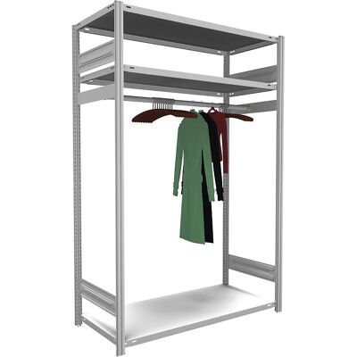 Hofe Kleiderschrankregal - Verstellbar, 2000x1300x600 mm - Stahl Hofe Kleiderschrankregal - Verstellbar, 2000x1300x600 mm - Stahl