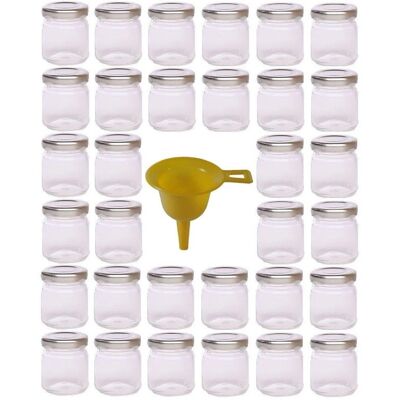 VIVA HAUSHALTSWAREN Mini-glasburkar för sylt - 53ml - 32 st. VIVA HAUSHALTSWAREN Mini-glasburkar för sylt - 53ml - 32 st.