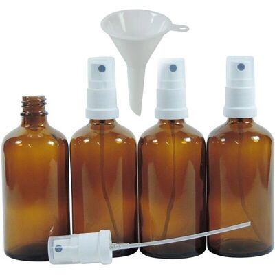 Viva - 4× bouteilles spray verre brun 100 ml - Publicité Viva - 4× bouteilles spray verre brun 100 ml - Publicité