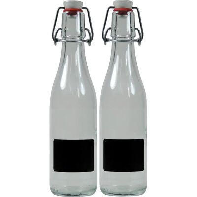 Viva Haushaltswaren - Bouteille en verre - 330ml - Transparente - Décorative Viva Haushaltswaren - Bouteille en verre - 330ml - Transparente - Décorative