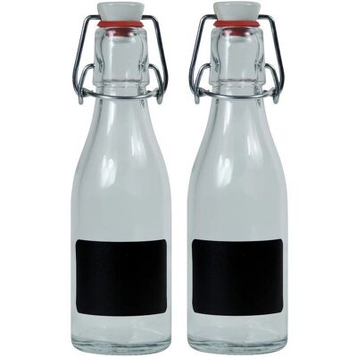 Viva Haushaltswaren 2 x Petite bouteille en verre à vis 200 ml Viva Haushaltswaren 2 x Petite bouteille en verre à vis 200 ml