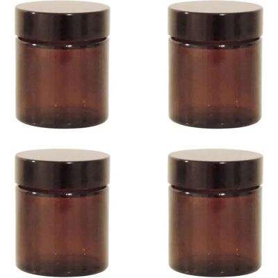 mikken - 4x30ml glasburkar - brunt glas - etikett - burk mikken - 4x30ml glasburkar - brunt glas - etikett - burk