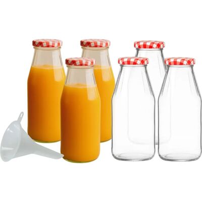 MIKKEN 6 Flaskor 500ml Röd/Vit Kork - Flaskor MIKKEN 6 Flaskor 500ml Röd/Vit Kork - Flaskor