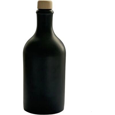 Mikken E-SZT-500+17851/X - 500 ml keramische olieflacon met houten deksel - Olijfolie & azijnverdeler Mikken E-SZT-500+17851/X - 500 ml keramische olieflacon met houten deksel - Olijfolie & azijnverdeler