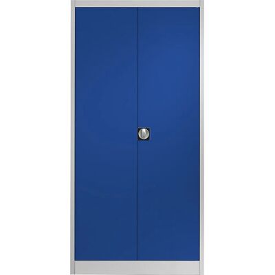 Mauser Stahlschrank - Hellgrau / Ultramarinblau - 4 Regale Mauser Stahlschrank - Hellgrau / Ultramarinblau - 4 Regale