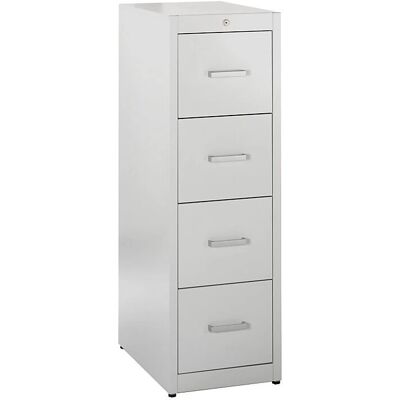 Mauser Aktenschrank - Hellgrau, 4 Schubladen, Sanftschließung, 43,4x60x135cm Mauser Aktenschrank - Hellgrau, 4 Schubladen, Sanftschließung, 43,4x60x135cm