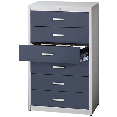 Mauser Hellgrauer 6-Drawer Aktenschrank - Aktenschrank Mauser Hellgrauer 6-Drawer Aktenschrank - Aktenschrank
