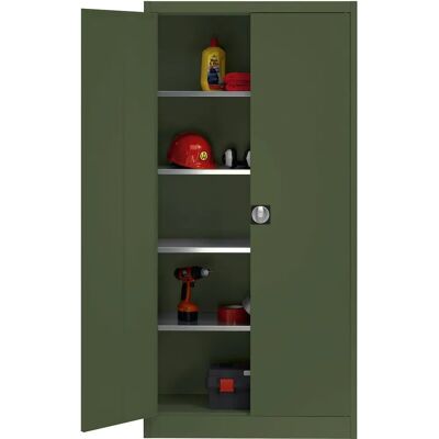 Mauser Lagerschrank - Stahl, Verstellbar, Grün - Lagertür Mauser Lagerschrank - Stahl, Verstellbar, Grün - Lagertür