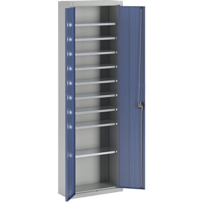 Mauser Lager Schrank - Stahl, 9 Regale, Blau & Grau Mauser Lager Schrank - Stahl, 9 Regale, Blau & Grau