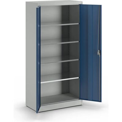 Armadio in acciaio resistente per carichi pesanti - 1950 x 950 mm, 500 mm di profondità - Grigio chiaro / Blu genciana Armadio in acciaio resistente per carichi pesanti - 1950 x 950 mm, 500 mm di profondità - Grigio chiaro / Blu genciana