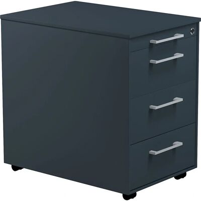 Mauser Stahl-Schubladencontainer - 570x600mm, 3 Schubladen, Grau Mauser Stahl-Schubladencontainer - 570x600mm, 3 Schubladen, Grau
