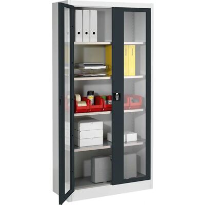 Mauser Stauraumschrank - Stoßfestiges Acrylglas - 4 Regale Mauser Stauraumschrank - Stoßfestiges Acrylglas - 4 Regale