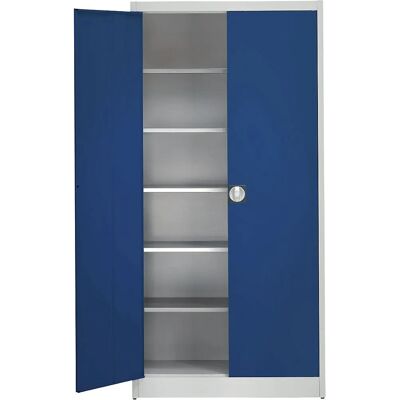 Mauser Stahl Schrank 2200x950x500mm Hellgrau / Enzianblau - Schrank Mauser Stahl Schrank 2200x950x500mm Hellgrau / Enzianblau - Schrank