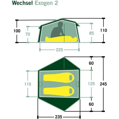 Wechsel Exogen 2 - Leichtes 2-Personen Zelt Wechsel Exogen 2 - Leichtes 2-Personen Zelt