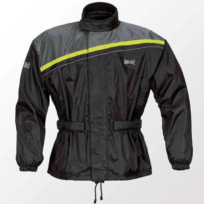 GMS Douglas Veste de pluie moto imperméable - Noir Jaune - L - Publicité GMS Douglas Veste de pluie moto imperméable - Noir Jaune - L - Publicité