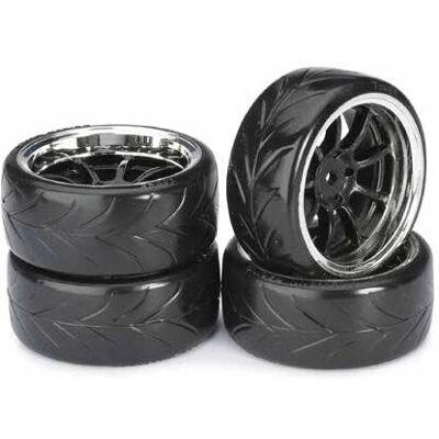Absima 2510044 Roues RC - 9 rayons Noir-chrome - 1:10 roues RC - Publicité Absima 2510044 Roues RC - 9 rayons Noir-chrome - 1:10 roues RC - Publicité
