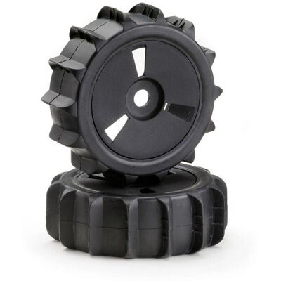 Ruote RC Absima 1:8 Buggy - Nero, Sandpaddle ruvido, 2 pz. Ruote RC Absima 1:8 Buggy - Nero, Sandpaddle ruvido, 2 pz.