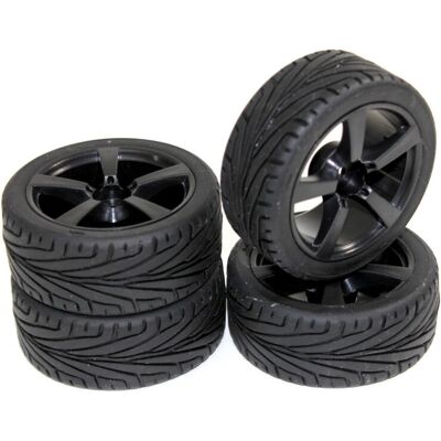 Absima 2510006 Zwarte Onroad 5-Spaken Wiel Accessoire RC Auto Absima 2510006 Zwarte Onroad 5-Spaken Wiel Accessoire RC Auto